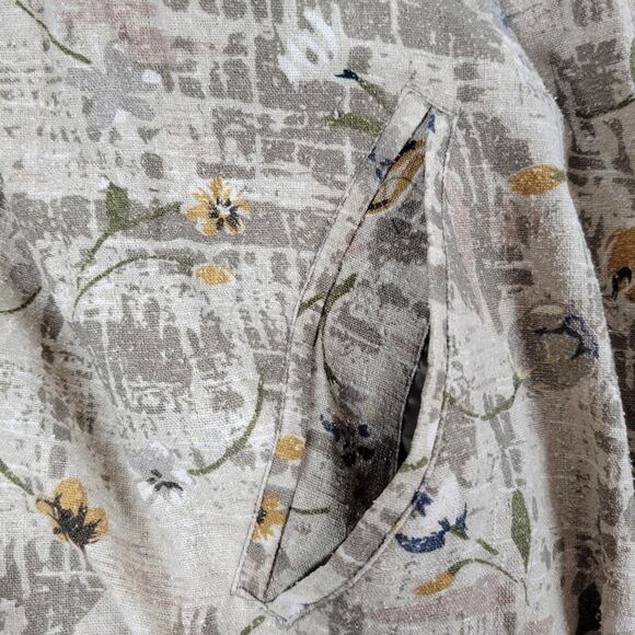 Vtg EVR Silk Bomber Jacket Womens XL Green Floral Tulips Camo Zip Up Streetwear - Picture 12 of 14